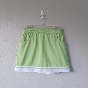 Maelreg Tennis Lime Green and White Women's Skirt Skort M